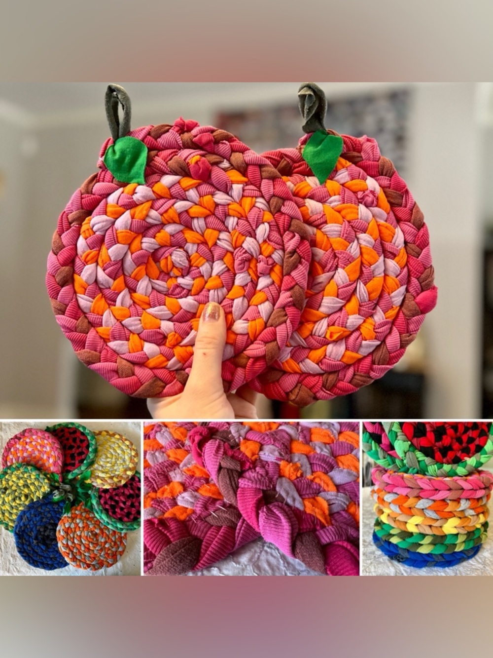 Braided Trivet Potholder Set of Two